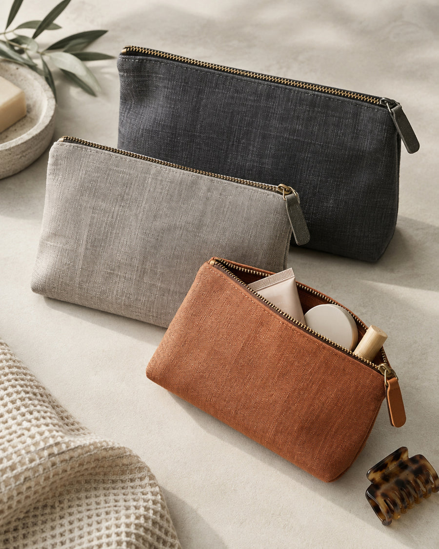 Fabric Zipper Pouch Set by Trading Places